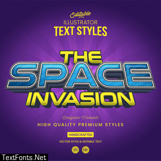 Futuristic space text style