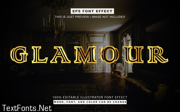 Glamour and luxury golden text effect style