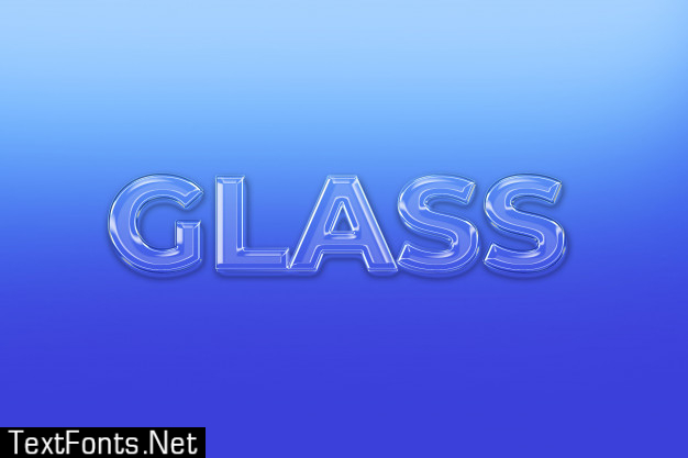 Glass text effect