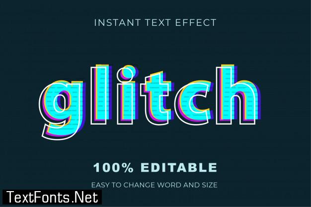 Glitch text effect