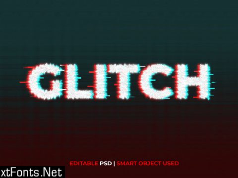 Glitch text effect