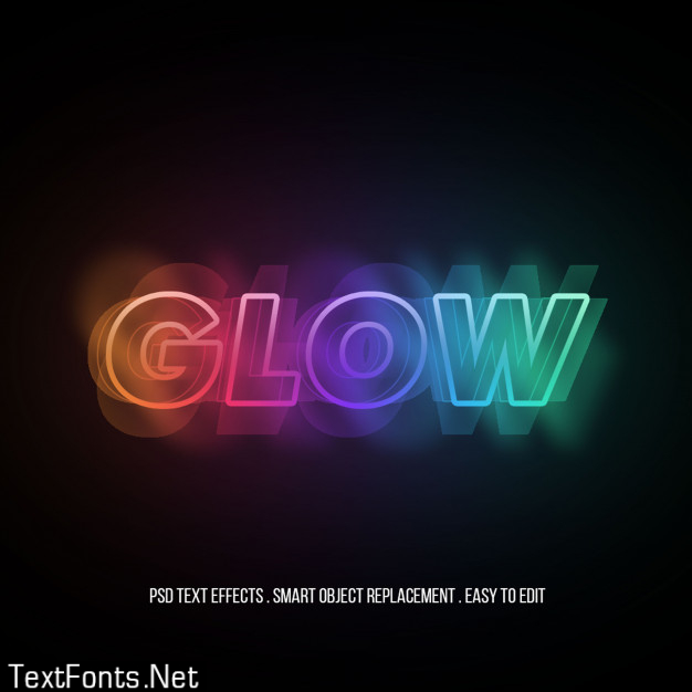 Glow premium text effect