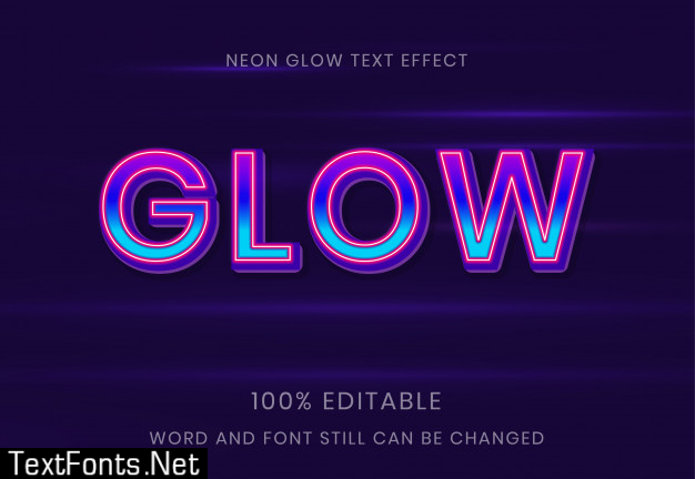 Glow text effect