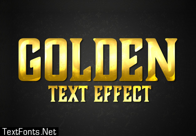 Gold bar text effect style mockup