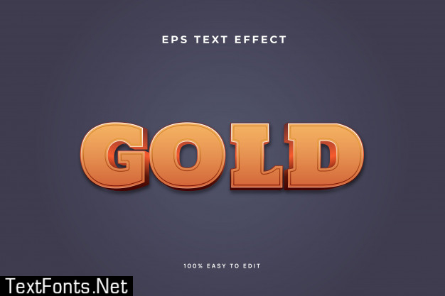 Gold text effect