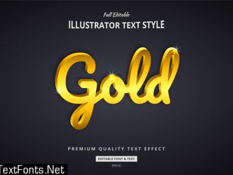 Gold text effect