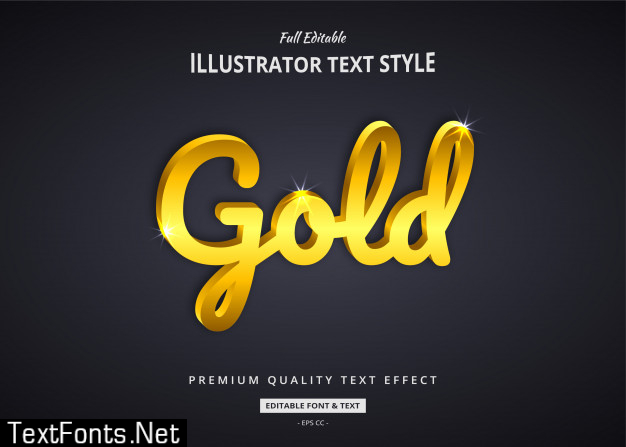 Gold text effect