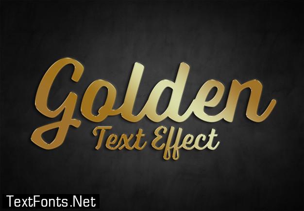 Gold text effect style collection