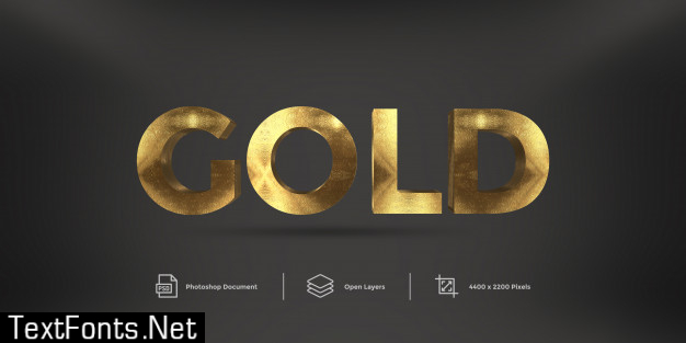 Gold text effect  style effect