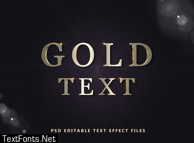 Gold text effect