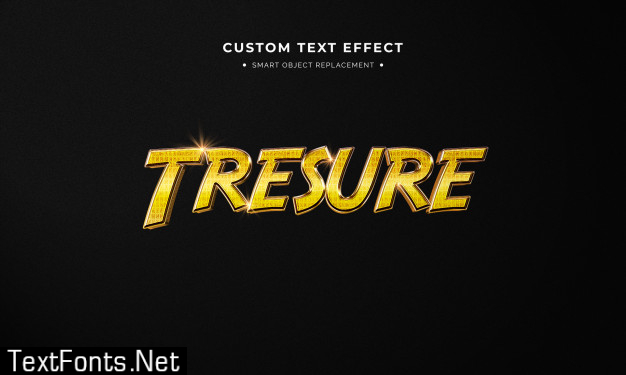 Golden 3d text style