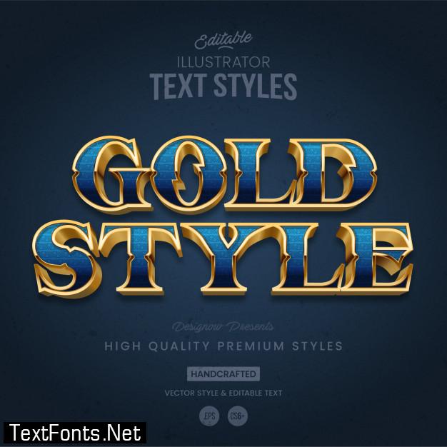 Golden blue text style