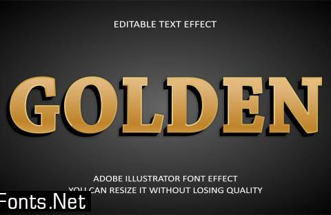 Golden editable text effect