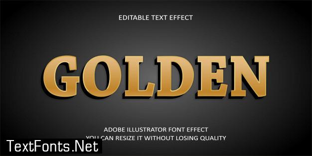 Golden editable text effect