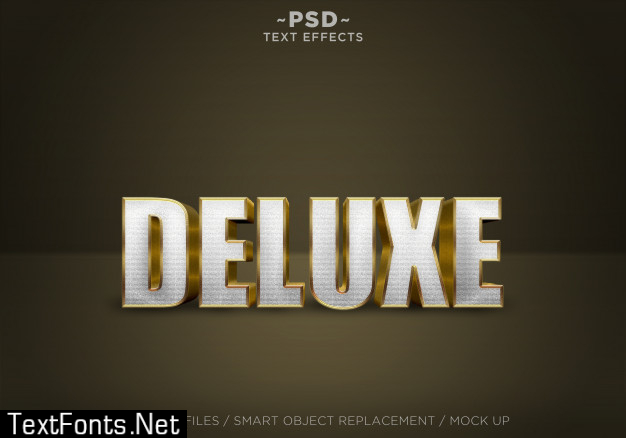 Golden premium effects editable text