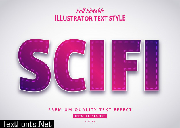 Gradient scifi text effect