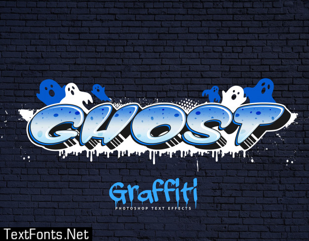 Graffiti text effects psd layer style