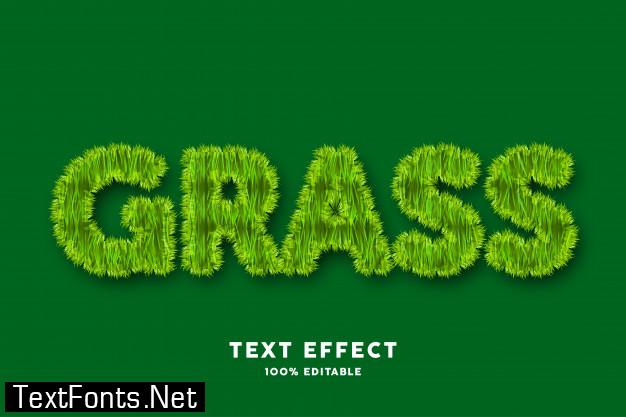 Grass text effect, editable text