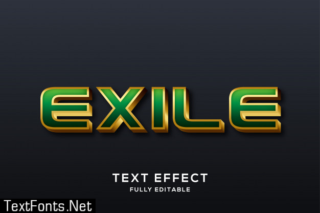 Green & gold modern text effect