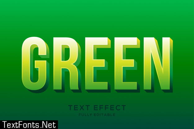 Green text effect