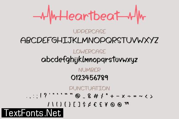 heartbeat text font
