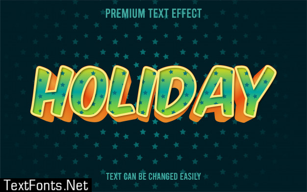 Holiday text effect