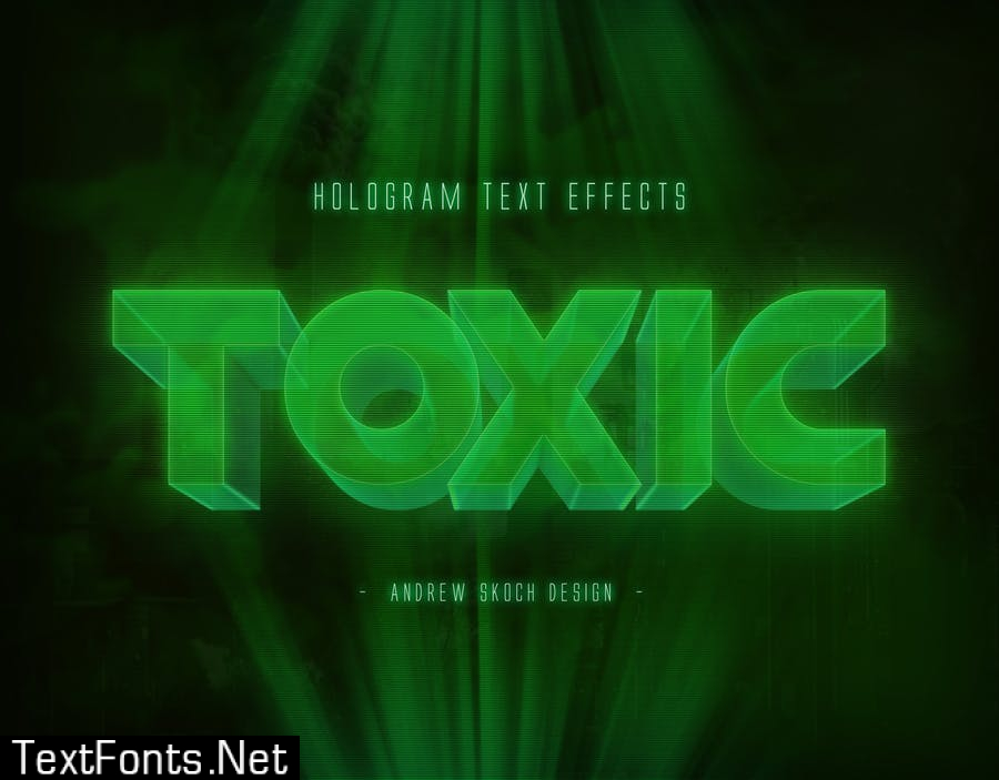 Hologram Text Effects ZECG9J2