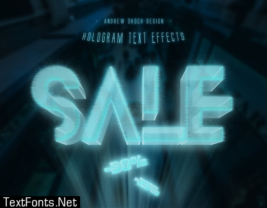 Hologram Text Effects ZECG9J2