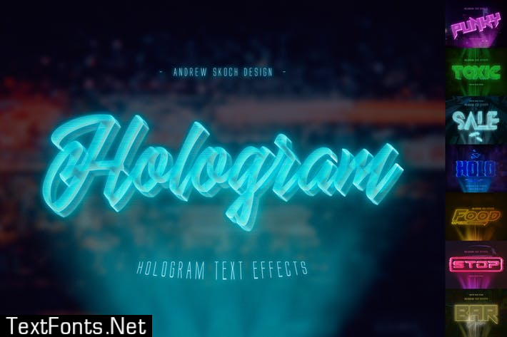 Hologram Text Effects ZECG9J2