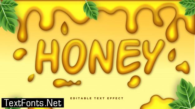 Honey 3d text style effect