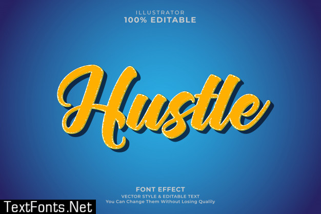 Hustle  text effect