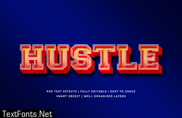 Hustle  text style effect