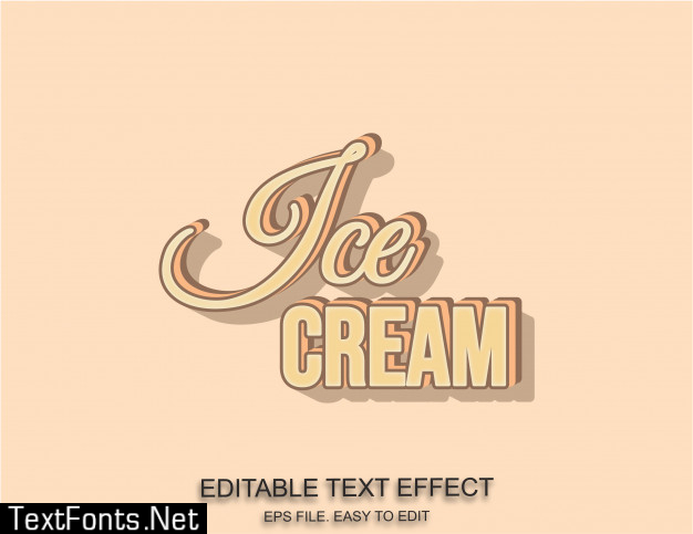 Ice cream text effect