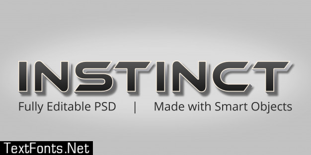 Instinct editable text style effect