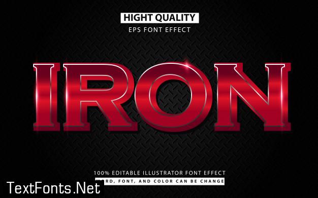 Iron steel text style font effect