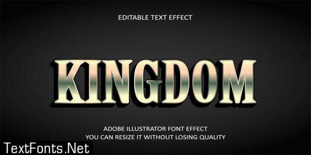 Kingdom editable text effect