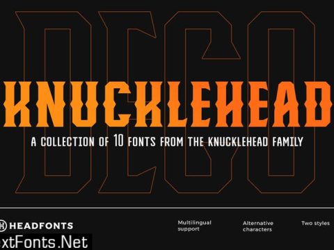 Knucklehead Deco | Vintage Font