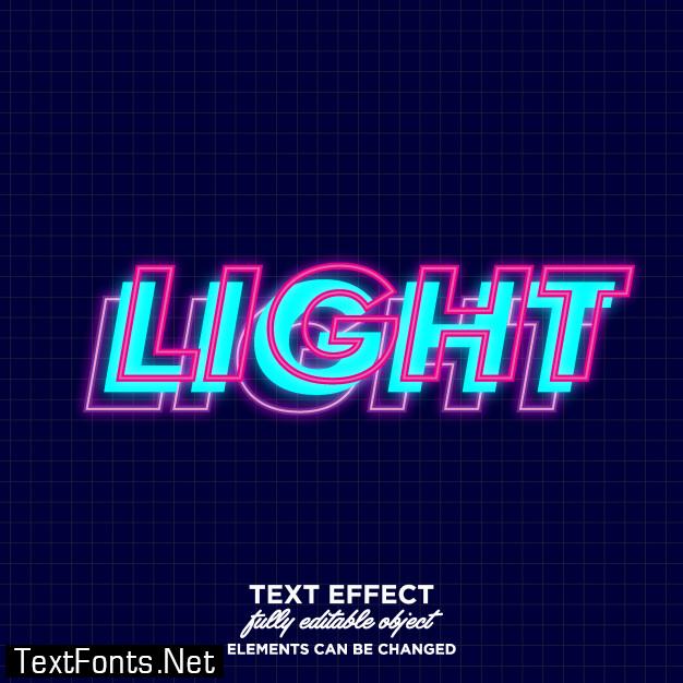 Layered font with glowing effect