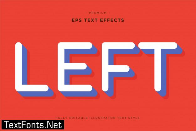 Left 3d text effect