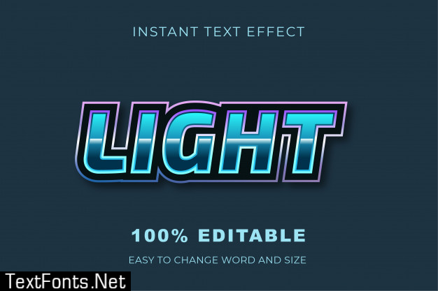 Light text effect