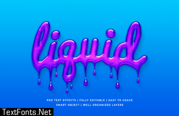 Liquid 3d text style