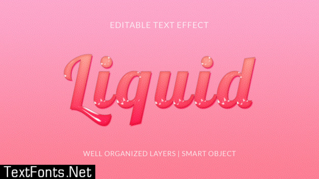 Liquid soft text effect