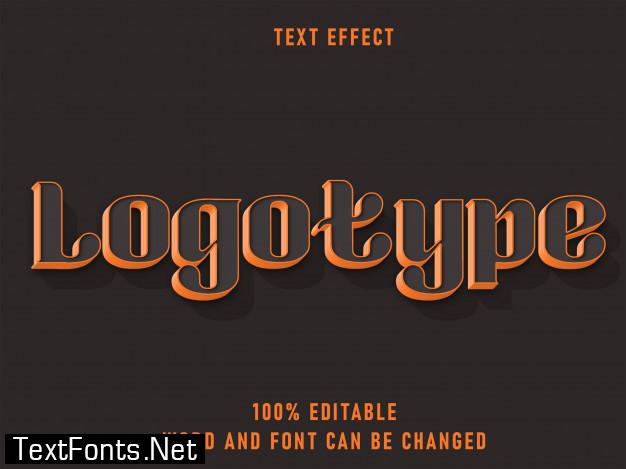 Logotype text retro style