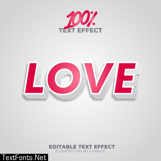 Love text effect