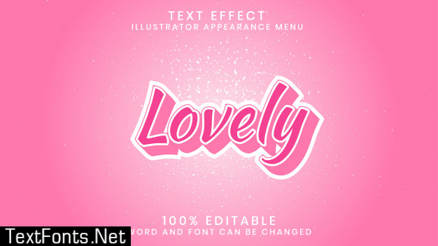 Lovely editable text effect style template