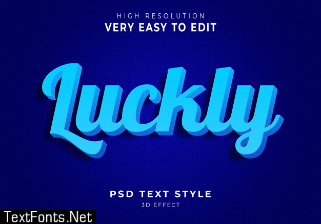 Luckly 3d modern text effect