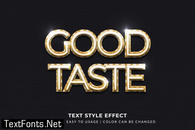 Luminous golden text style effect