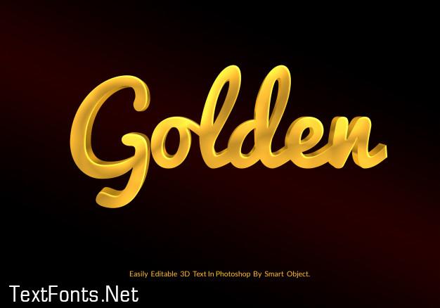 Luxury 3d golden text effect style template psd