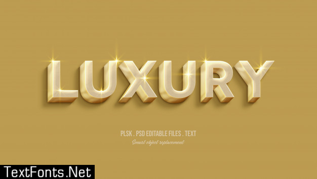 Luxury 3d text style effect