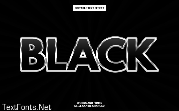 Luxury black editable text effect